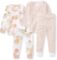 Burt’s Bees Baby Girls’ 2-Piece Long Sleeve Tee and Pants Organic Cotton Pajama Set