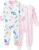 Burt’s Bees Baby baby-girls Footless Sleepers, 100% Organic Cotton, Soft One-piece Pjs, Diagonal Zip Up Jumpsuit, Snug Fit Pajamas With Snap Tab