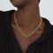 CHESKY Chunky Gold Necklace for Women, Trendy 14K Gold Plated Paperclip Chain Necklace Thick Cross Heart Pendant Necklace Layered Herringbone Cuban Link Chain Toggle Necklaces Non Tarnish Jewelry