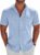 COOFANDY Men’s Button Down Shirts Short Sleeve Casual Shirts Summer Beach Linen Shirts with Pocket