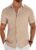 COOFANDY Men’s Casual Button Down Shirts Short Sleeve Textured Summer Beach Shirt