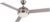Canarm LTD Calibre BPT 48 Frosted Glass 1 Bulb Light Kit, 48-Inch Ceiling Fan with 3 Blades, Grey/White Brushed Pewter
