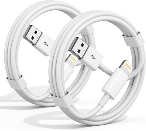 Car Apple Carplay Cable,2-Pack 3FT Car Charger Cord,[Apple MFi Certified] USB iPhone Fast Charging Cord, for 14/13/12/11/13 Pro/13 Max/X/XS/XR/XS iPad Charger Car Charging Cable (White, 3ft)