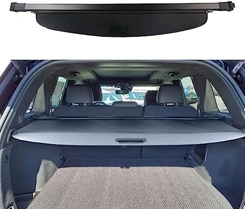 Cargo Cover for 2022 2023 2024 Jeep Grand Cherokee (2 Row; WL) 4XE Accessories Rear Black Trunk Shade Luggage Security Cover