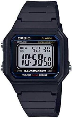 Casio Men’s ‘Classic’ Quartz Resin Casual Watch, Color:Black (Model: W-217H-1AVCF)