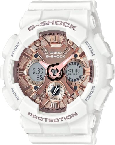 Casio Women’s GMS-S120MF-7A2CR G Shock Analog-Digital Display Quartz White Watch