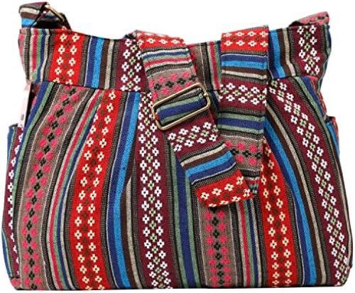 Casual Large Durable Fabric CrossBody Hobo Shoulder Messenger Travel Purse Wallet Handbag Tote Bag