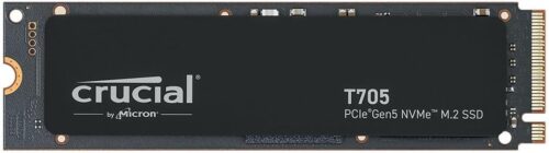 Crucial New 2024 T705 2TB PCIe Gen5 NVMe M.2 SSD – Up to 14,500 MB/s – Game Ready – Internal Solid State Drive (PC) – +1mo Adobe CC – CT2000T705SSD3