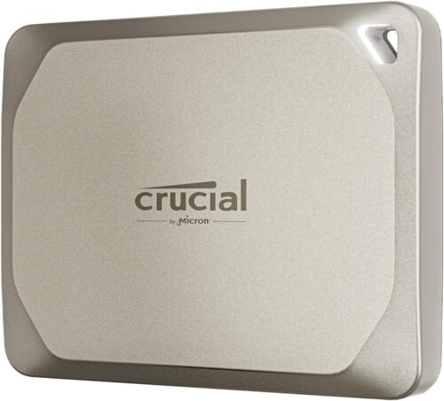 Crucial X9 Pro for Photographers and Content Creators – Mac 1TB Portable SSD – Speeds up to 1050MB/s, iPad Compatible, Includes Mylio Photos+ Offer – USB 3.2 External Solid State Drive
