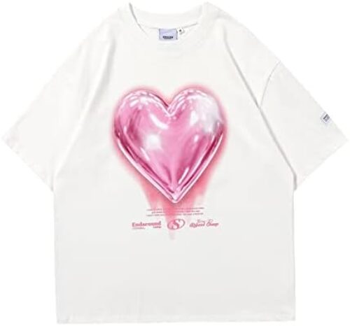 Cupid’s Love Arrow Tee Y2k Men Oversized T-Shirt Retro Harajuku Aesthetic Streetwear Top Shirts