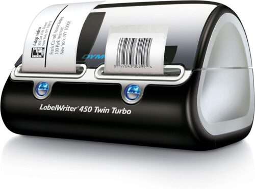 DYMO Label Printer | Label Writer 450 Twin Turbo Direct Thermal Label Printer, Fast Printing, Great for Labeling, Filing, Shipping, Mailing, Barcodes and More, Home & Office Organization