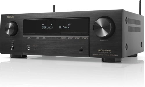 Denon AVR-X1700H 7.2 Channel AV Receiver – 80W/Channel, Advanced 8K HDMI Video w/eARC, Dolby Atmos, DTS:X, Built-in HEOS, Amazon Alexa Voice Control