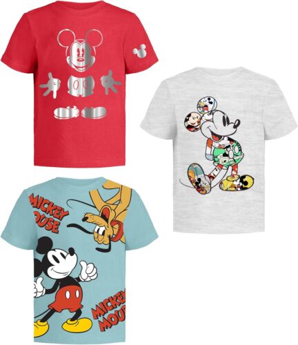 Disney Mickey Mouse T-Shirt (Sets) Donald Duck Goofy Pluto Graphic Fantasia Outfit Tee Baby/Toddlers Birthday to Kids Clothes