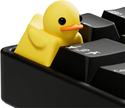 Duckeys Duck Keycap – ABS PVC Keycap Replacement Key, for MX Mechanical Keyboards, OEM Profile, Custom ESC Key Replacement Keycap – Yellow