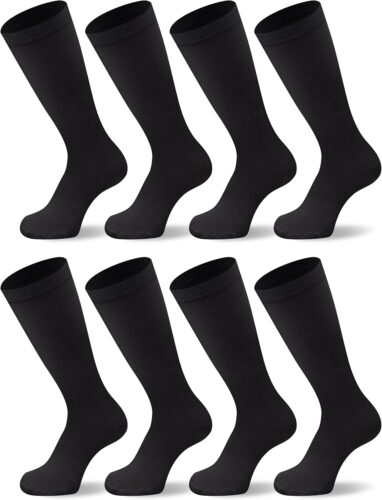 Duufin 8 Pairs Boys Baseball Socks Football Knee-High Athletic Socks for Youth