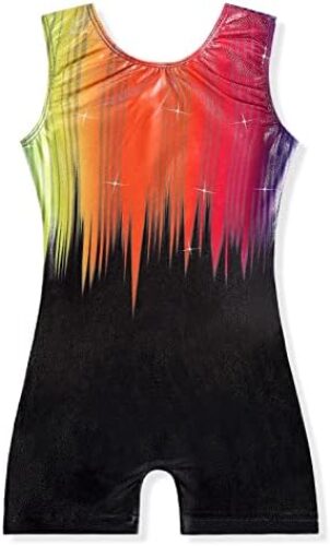 EQSJIU Toddler Leotard for Girl Gymnastics Sleeves Sparkly Tumbling Dance Leotards for Baby Girls Kids Teens 1-10 Years