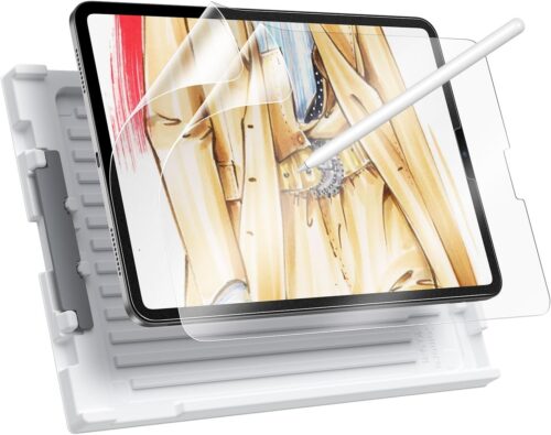 ESR Paper-Feel Screen Protector for iPad Air 5/iPad Air 4 (2022/2020, 10.9 inch), and iPad Pro 11 (2021/2020/2018), Write and Draw Like on Paper, Face ID and Pencil Compatible, Matte Polymer, 2 Pack