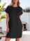 EVALESS Womens Summer Dresses Fashion 2025 Short Sleeve Spring Mini Dress Crewneck Solid Casual Beach Vacation Dresses