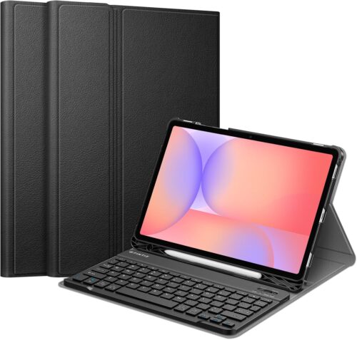 FINTIE Keyboard Case for Samsung Galaxy Tab S10 Lite/ S10 FE/ S9 FE 5G 10.9 Inch/Tab S9 11 Inch with S Pen Holder, Slim Stand Cover Detachable Wireless Bluetooth Keyboard, Black