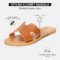 FITORY Women’s Comfortable Dressy Leather Flat Sandals – Stylish & Beautiful Summer Slides Size 6-11