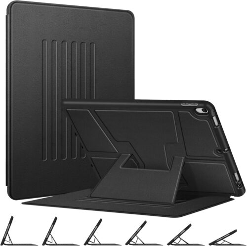 Fintie Magnetic Stand Case for iPad Air 10.5″ (3rd Generation) 2019 / iPad Pro 10.5″ 2017, Multi-Angle Viewing Rugged Soft TPU Back Cover with Pencil Holder, Auto Wake/Sleep, Black