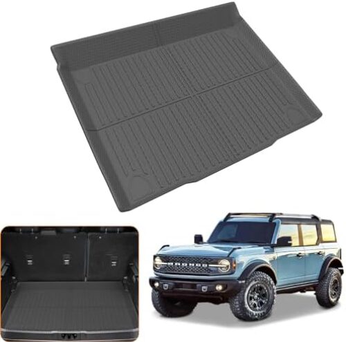 Fit Ford Bronco Rear Seat Back Cover 2021 2022 2023 2024, All-Weather Anti-Slip Accessories Backrest Protector for Bronco 4-Door (4 PCS Rear Backrest Mats)