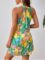 Floerns Women’s Sleeveless Floral Print Sundress Halter Neck A Line Short Dress