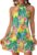Floerns Women’s Sleeveless Floral Print Sundress Halter Neck A Line Short Dress