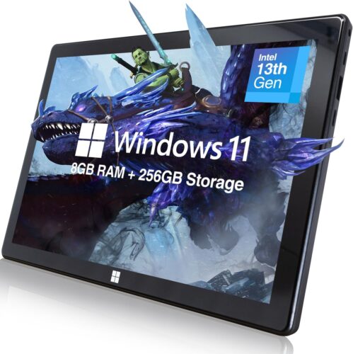 Fusion5 10.1″ Windows 11 Full HD Tablet PC – FWIN232 PRO N5 Ultra Slim Tablet Computer – 8GB RAM, 256GB SSD Storage, N100 Quad-Core CPU, 10 Inch, 5G WiFi, HD Webcam, Micro HDMI, Expandable Storage
