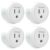 GHome Smart Plug Mini, WiFi Smart Outlet Plug Works with Alexa and Google Home, Timer Outlet with APP Control, 2.4GHz Network Only, No Hub Required, ETL FCC Listed (4 Pack), White