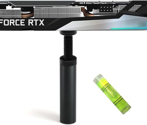 GPU Support Bracket, Graphics Card Support, GPU Bracket Brace, Video Card Sag Holder Bracket, GPU Stand, Aluminum 72-125mm Black