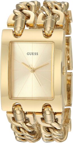 GUESS Women’s Silver-Tone Multi-Chain Bracelet Watch