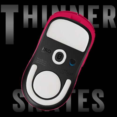 Gaming Mouse Skates ICE – V2 Skates for Logitech G-PRO X Superlight 2 Replacement Mouse Feet 2.5D Edge Treatment Smooth PTFE Material 3M Adhesive – White