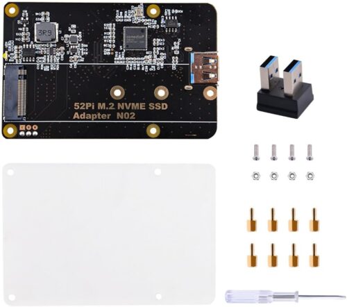 GeeekPi M.2 NVME SSD Storage Expansion Board for Raspberry Pi 4, Only Support M.2 NVME SSD (Pi Board or M.2 NVME SSD NOT Included)