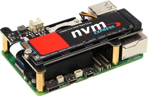 Geekworm X1001 PCIe to M.2 HAT Key-M NVMe SSD PIP PCIe Peripheral Board for Raspberry Pi 5 Support M.2 2230/2242/2260/2280 SSD