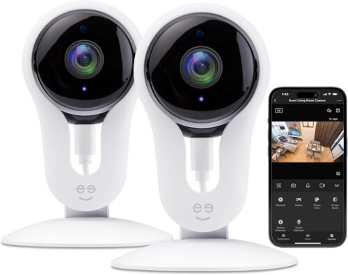Geeni Smart Wi-Fi Security Camera with Night Vision: 1080p HD Indoor Surveillance, Motion Detection, Two-Way Audio & Alexa Compatible