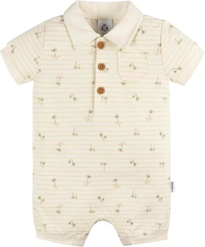 Gerber baby-boys Cotton Polo Romper