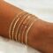 Gold Bracelets for Women Trendy, 14k Real Gold Plated Paperclip Bead Chain Bracelet Set Stackable Dainty Layerd Minimalist Bracelet Stack, Waterproof Non Tarnish Gold Jewelry Gift for Her Everyday Wear