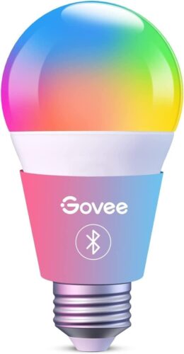 Govee LED Light Bulb Dimmable, Music Sync Color Changing, A19 7W 60W Equivalent, No Hub Required Multicolor Bluetooth Light Bulbs with App Control for Party Home (Don’t Support WiFi/Alexa)