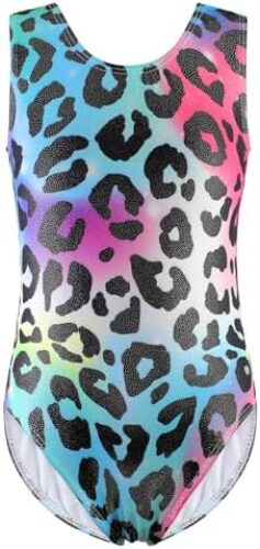 Gymnastics Leotards for Girls Sparkle Dance Leotard for Girls and Toddlers Dancewear Activewear Sleeveless One Piece Outfit