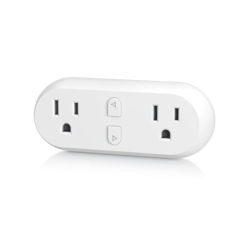 HBN Smart Plug 15A, WiFi&Bluetooth Outlet Extender Dual Socket Plugs Works with Alexa, Google Home Assistant, Remote Control with Timer Function, No Hub Required, ETL Certified, 2.4G WiFi Only