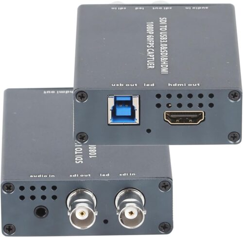 HDMI SDI Dual Output Capture Card,SDI to USB3.0 Video Capture,HDMI to USB 3.0 HD 1080P Live Streaming Video Grabber Converter,Support Microphone Audio and Mixing Audio Input