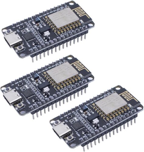 HiLetgo 3pcs ESP8266 NodeMCU Lua ESP-12E CP2102 USB C Type-C Interface IOT Internet of Things Wireless WiFi Development Board Module