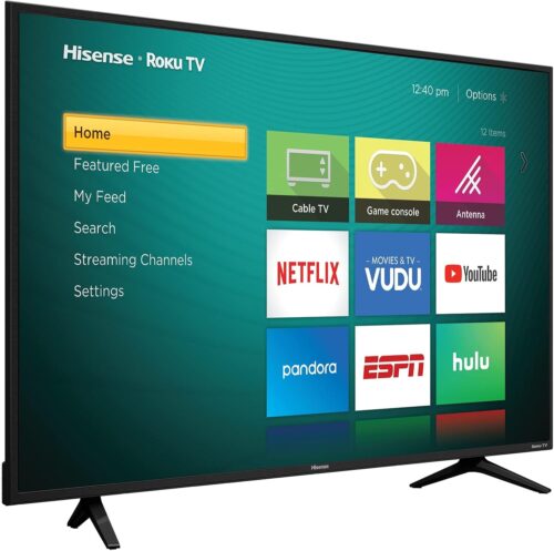 Hisense 65-Inch Class R6 Series 4K UHD Smart Roku TV with Alexa Compatibility, Dolby Vision HDR, DTS Studio Sound, Game Mode (65R6G),Black