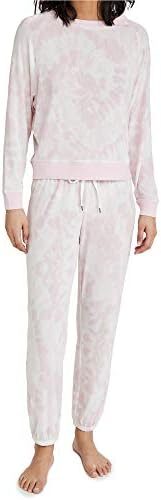 Honeydew Intimates Women’s Star Seeker Lounge Set, Pop Tie Dye, Pink, Print, M