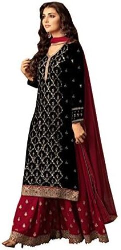 Indian Pakistani Dresses for Women Palazzo Style Embroidered Salwar Kameez Suit 47001