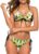 Jamaican Flag Halter Bikini Set,Women Girl Bra Swimsuits 2 Piece Triangle Briefs Sexy Lace Up Swimwear