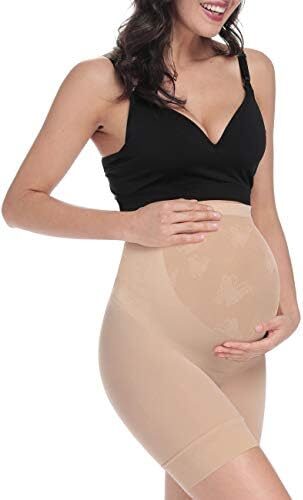 KIM S Women’s Seamless Maternity Shapewear for Dresses, Mid-Thighs Pregnancy Underwear, S-XXXL
