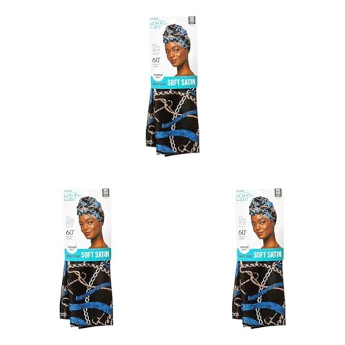 KISS Colors & Care Soft Satin Wrap Scarf – Luxury Scarf, Fashionable Multi-Purpose, Premium Hair Scarf for Minimizing Frizz, Chic & Comfortable, Preventing Breakage & Securing a Variety of Hair Styles