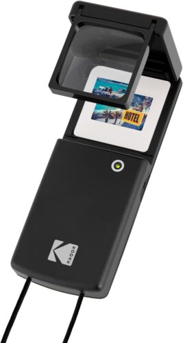 KODAK Magnifying Lighted Slide Viewer, Compact Portable 1.8x LED Backlight for Vintage 35mm Film Slides, Battery Operated, Neck Lanyard included